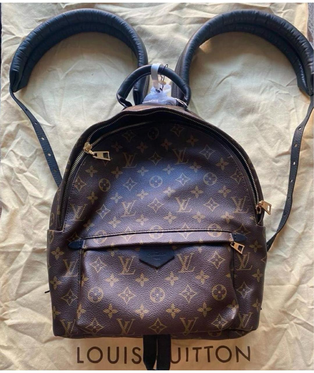 LOUIS VUITTON Коричневый канва рюкзак, фото 2