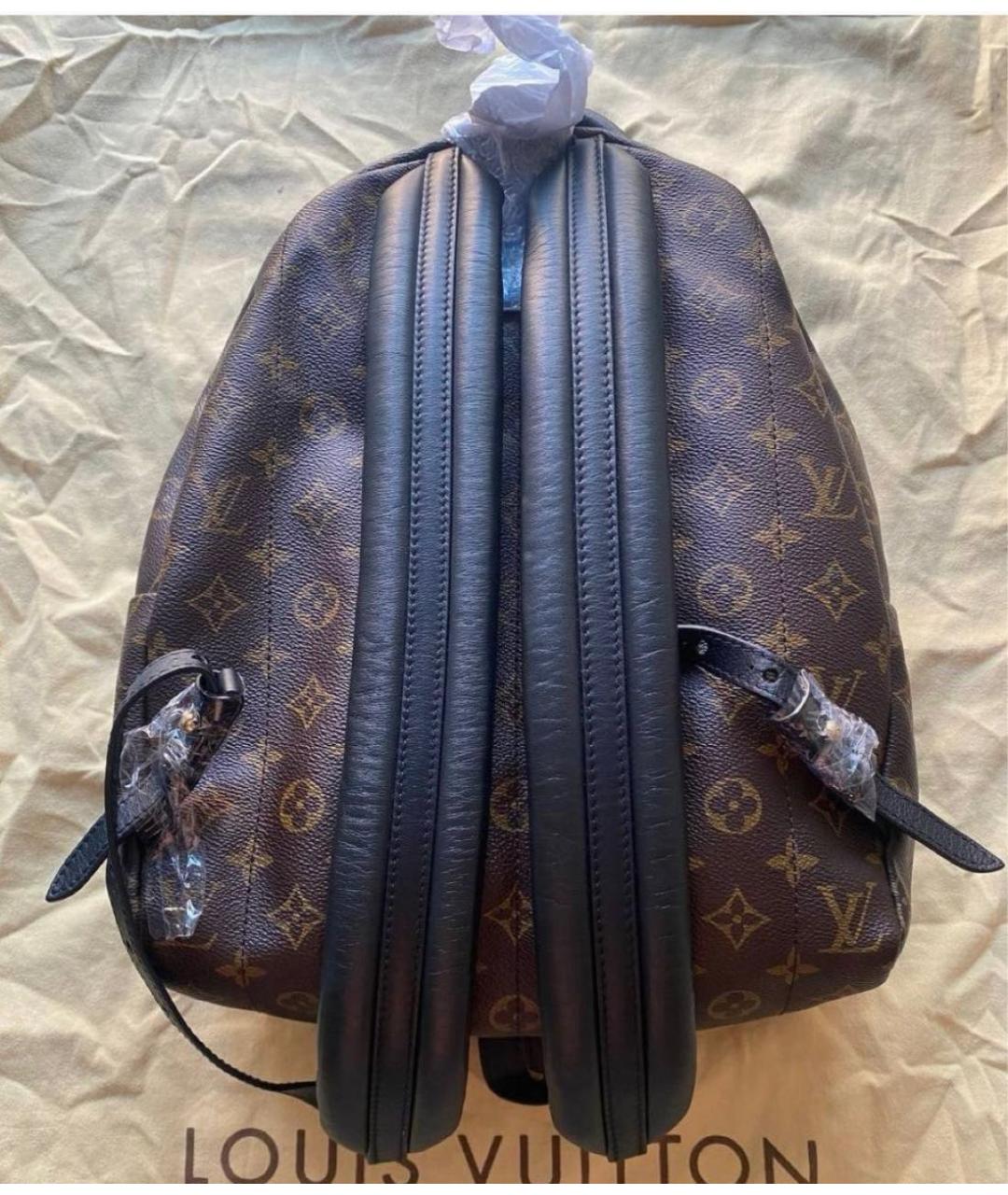 LOUIS VUITTON Коричневый канва рюкзак, фото 3
