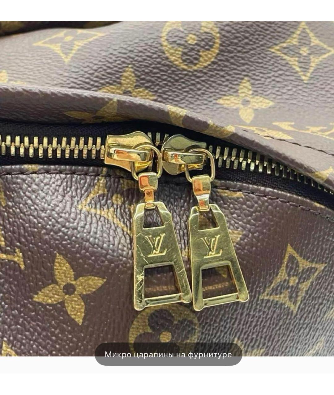 LOUIS VUITTON Коричневый канва рюкзак, фото 8