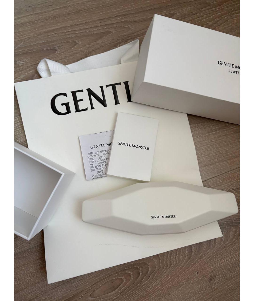 GENTLE MONSTER Серебряные металлические солнцезащитные очки, фото 5