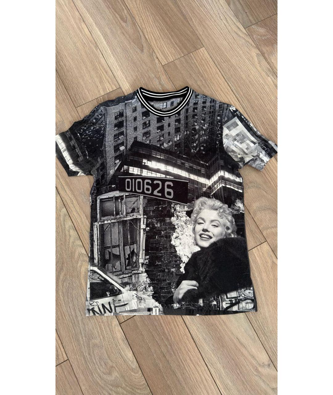 DOLCE&GABBANA Черная хлопковая футболка, фото 6