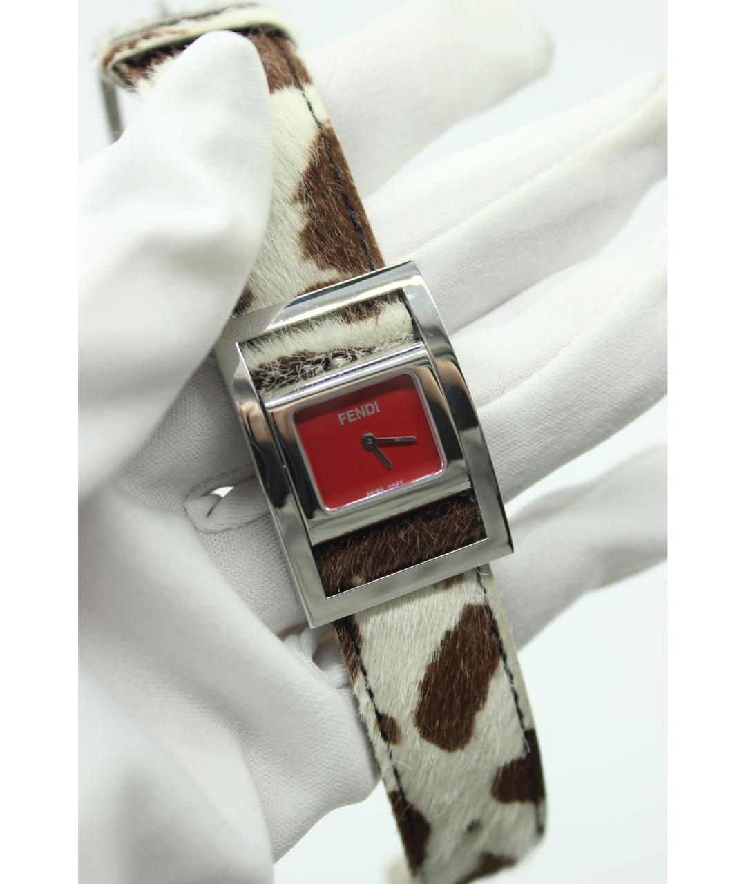 FENDI Бежевые стальные часы, фото 4