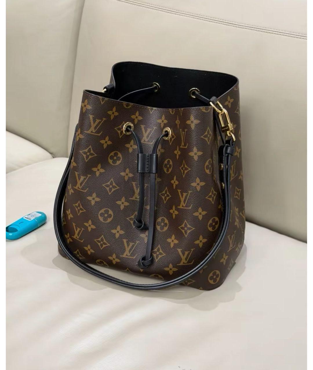 LOUIS VUITTON Коричневая канва сумка тоут, фото 8