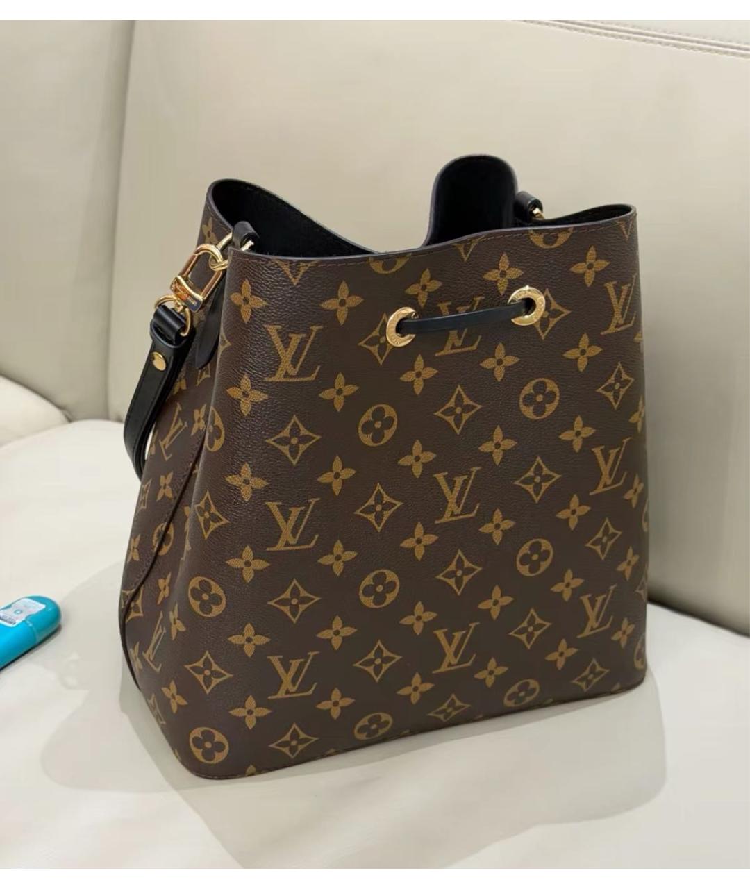 LOUIS VUITTON Коричневая канва сумка тоут, фото 3
