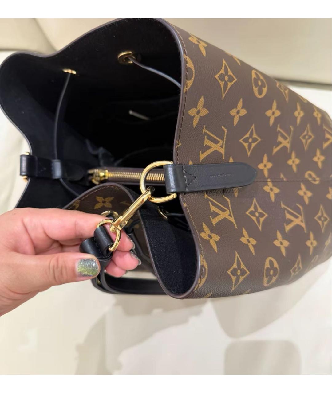 LOUIS VUITTON Коричневая канва сумка тоут, фото 7