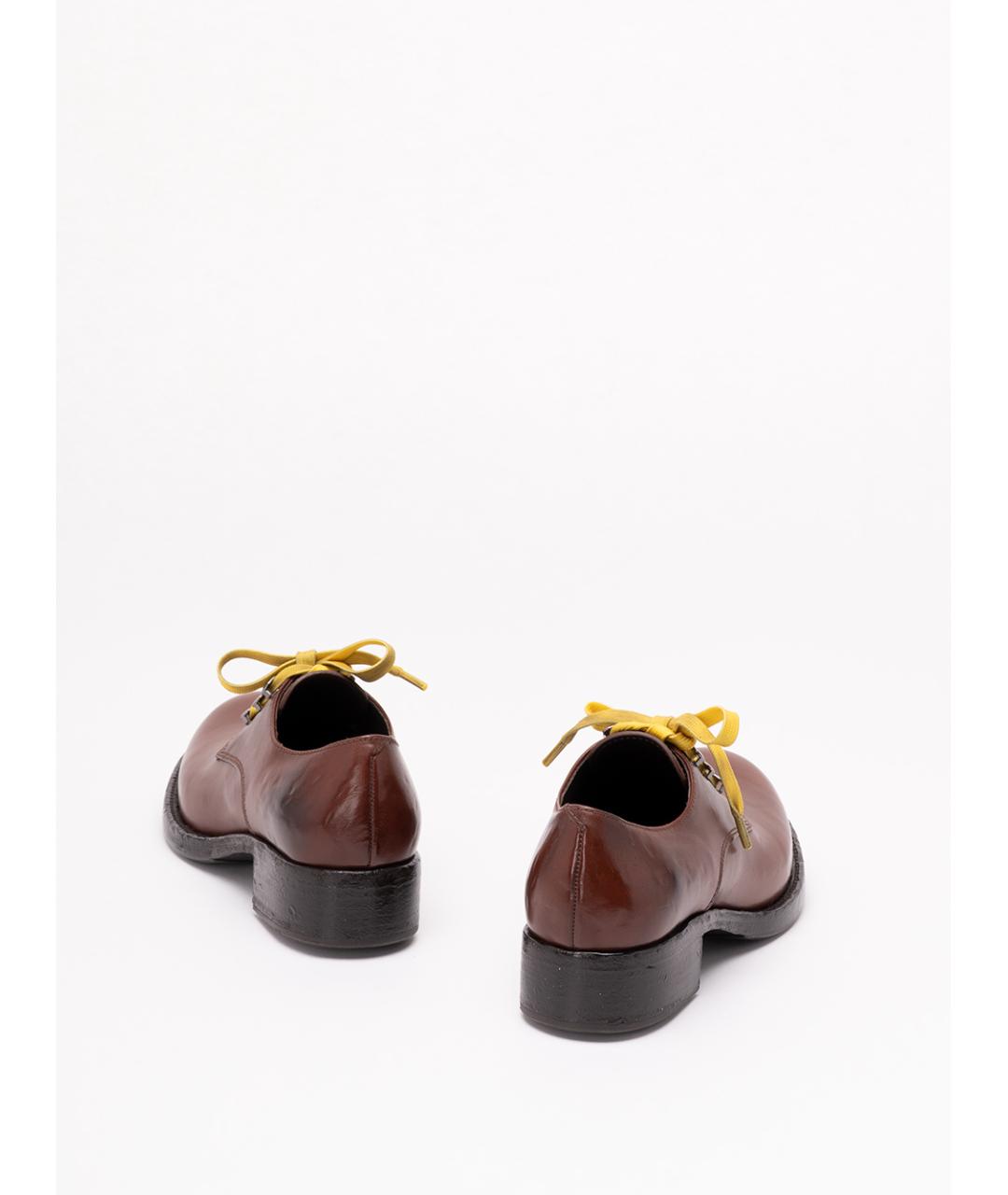 PRADA Коричневые кожаные туфли, фото 3