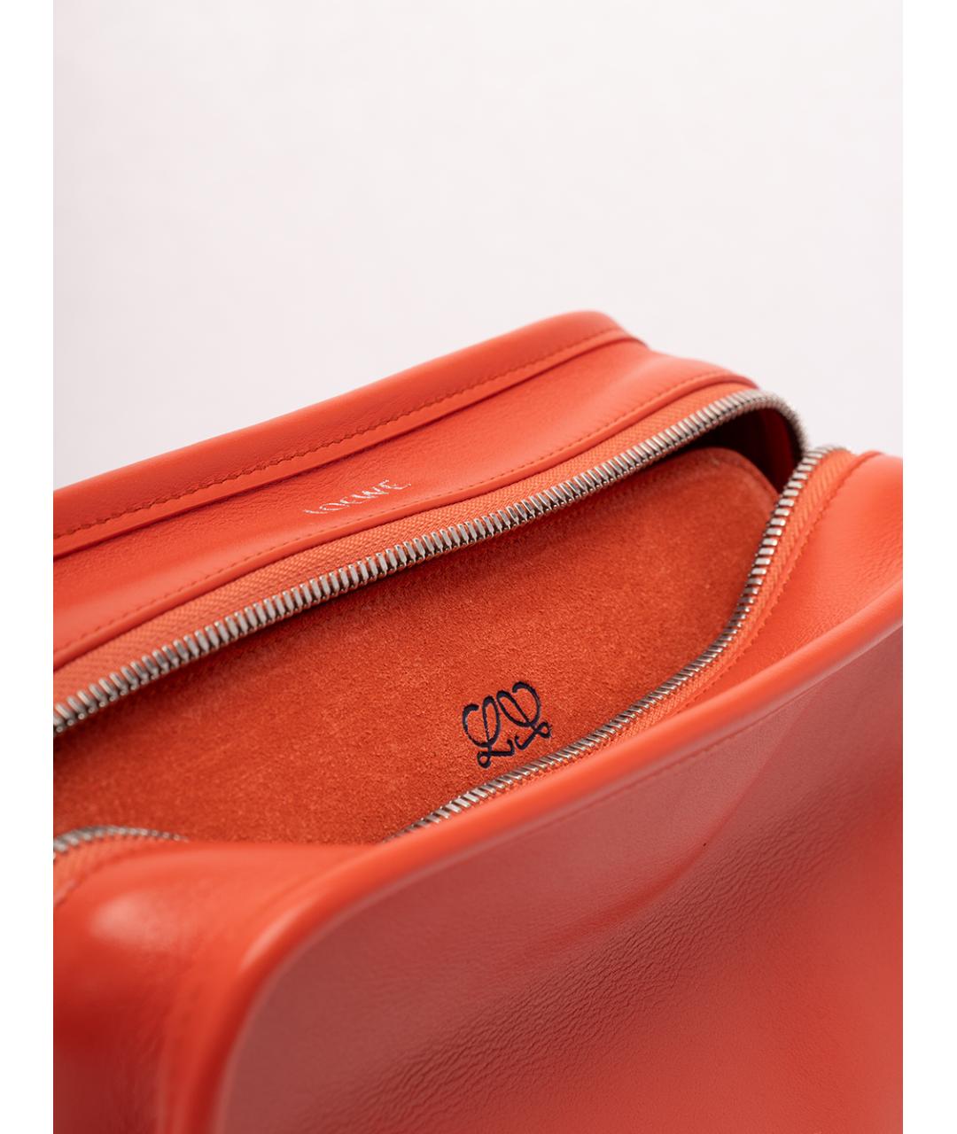 LOEWE Оранжевая кожаная сумка тоут, фото 6