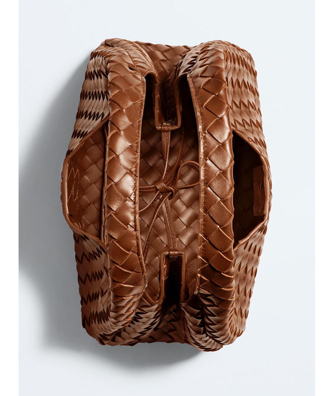BOTTEGA VENETA Коричневая кожаная сумка через плечо, фото 3