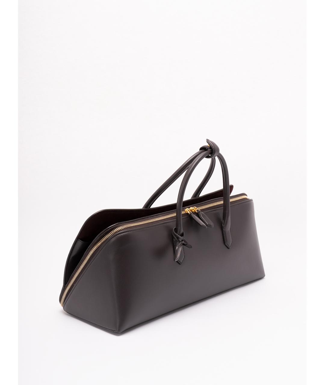 ALAIA Черная кожаная сумка тоут, фото 3