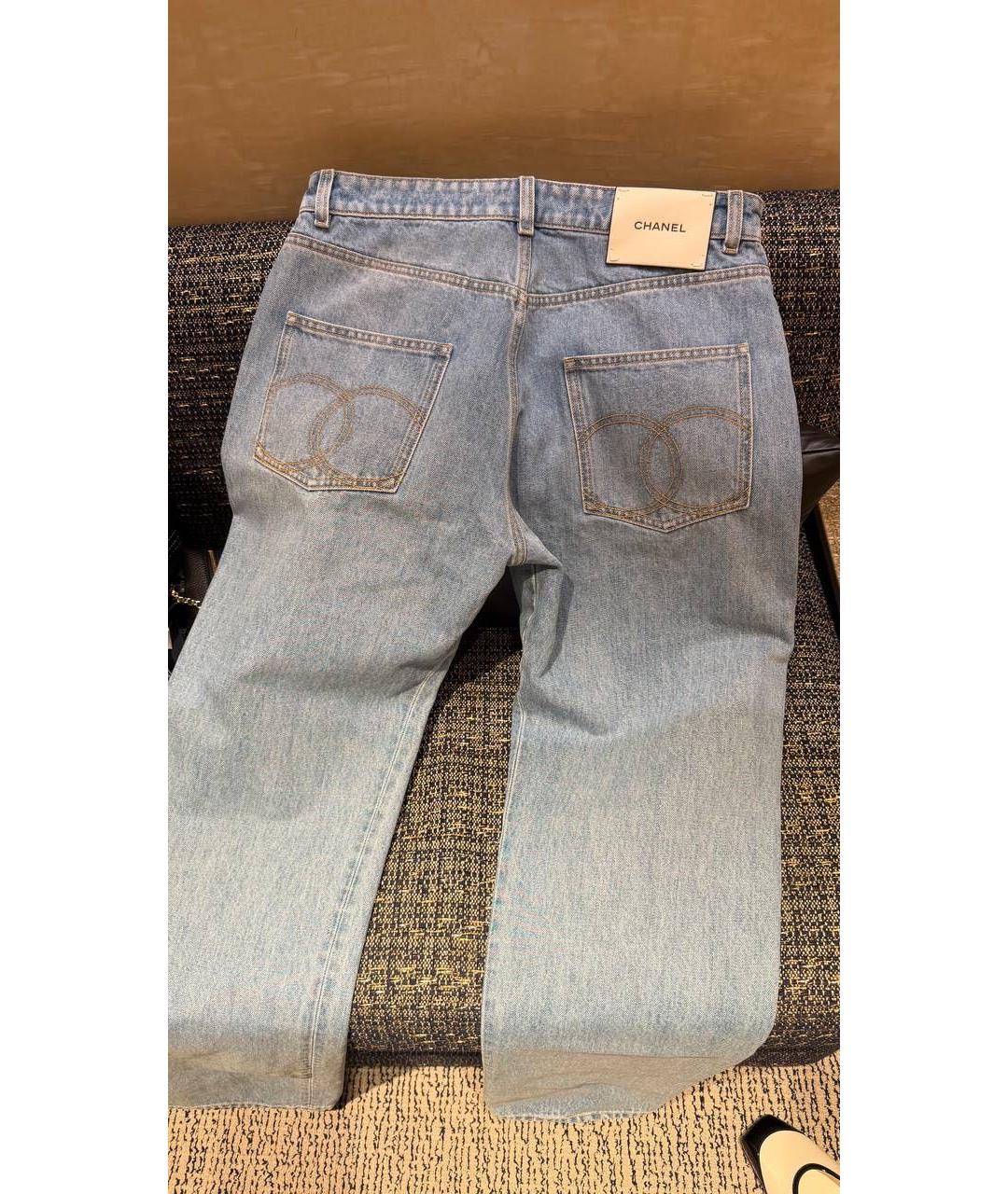 CHANEL Голубые прямые джинсы, фото 6