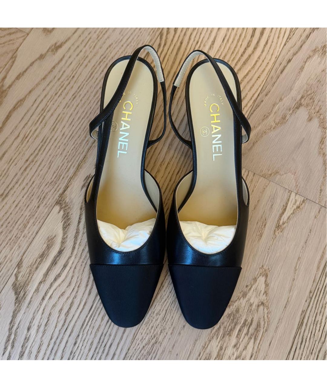 CHANEL Черные кожаные туфли, фото 2