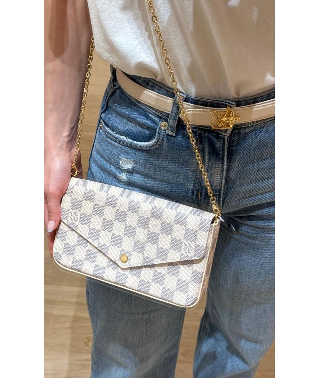 LOUIS VUITTON Бежевая канва сумка через плечо, фото 4