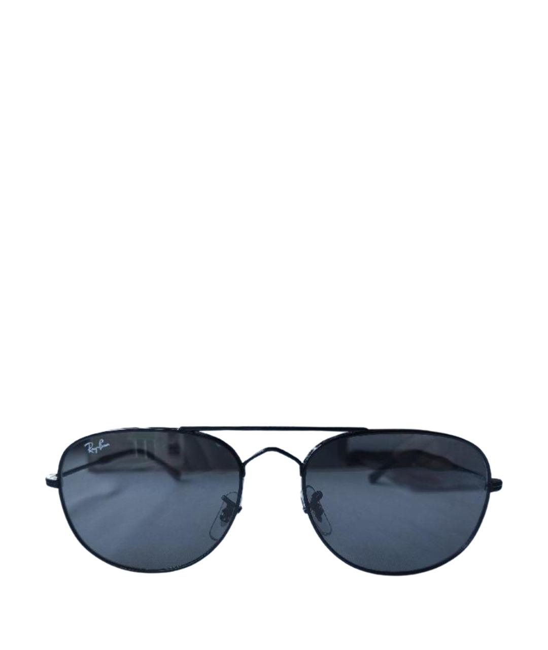 RAY BAN Черные металлические солнцезащитные очки, фото 1