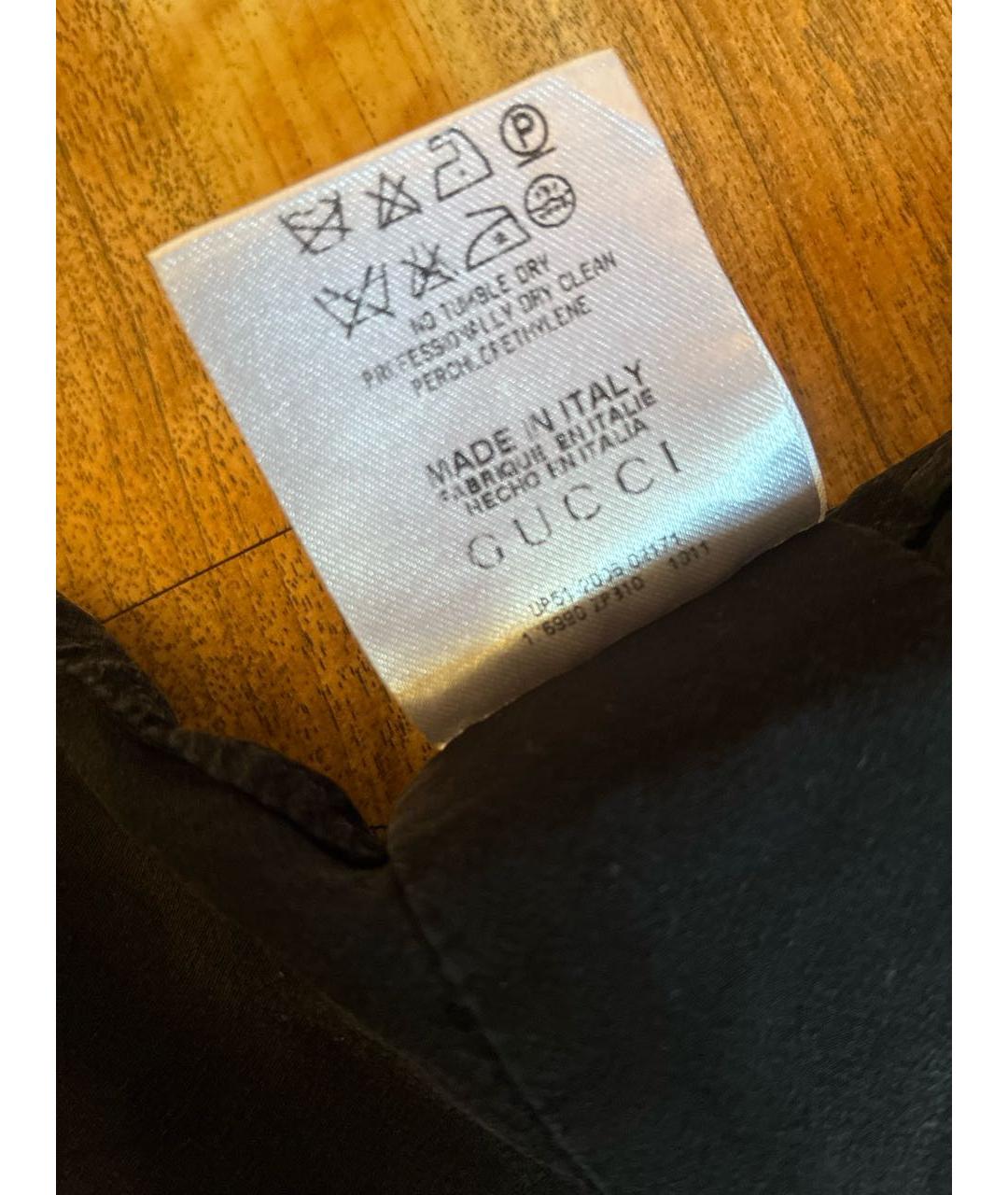 GUCCI Черная шелковая блузы, фото 6