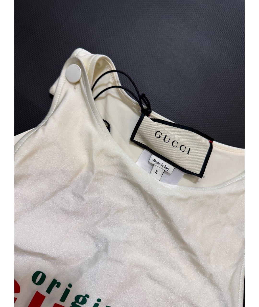 GUCCI Белый купальник, фото 4