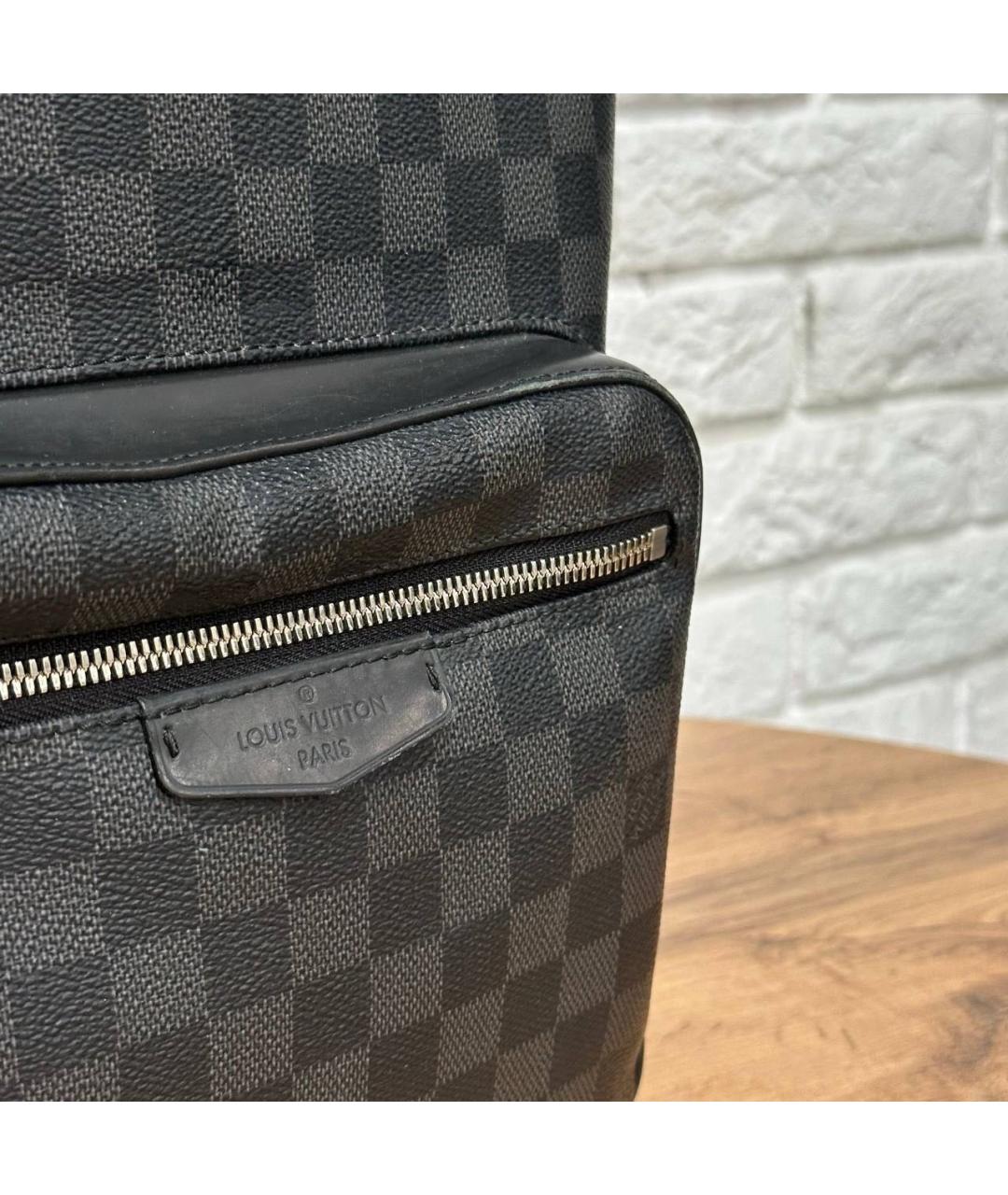 LOUIS VUITTON Черный канва рюкзак, фото 2