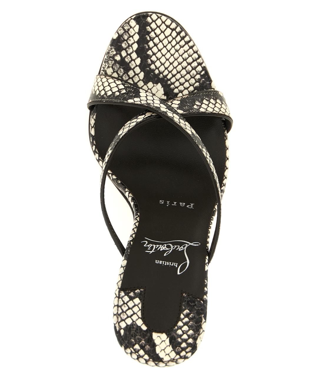 CHRISTIAN LOUBOUTIN Мульти мюли из экзотической кожи, фото 4