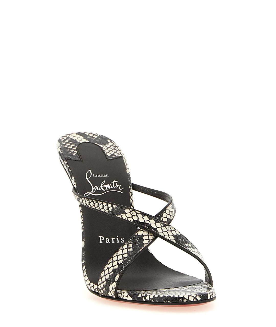 CHRISTIAN LOUBOUTIN Мульти мюли из экзотической кожи, фото 2
