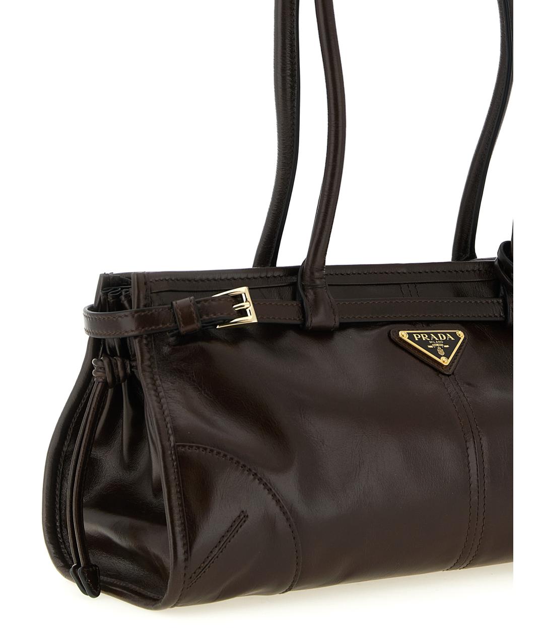 PRADA Коричневая кожаная сумка через плечо, фото 3