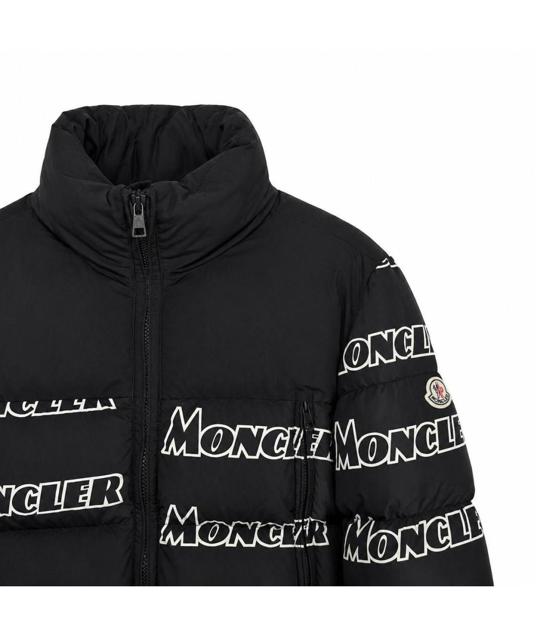 MONCLER Черный пуховик, фото 3