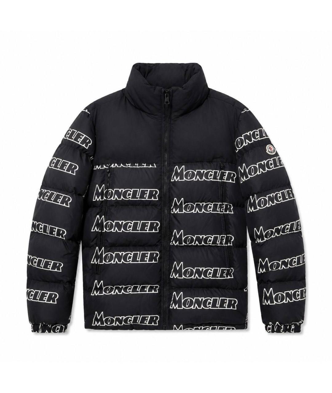 MONCLER Черный пуховик, фото 1