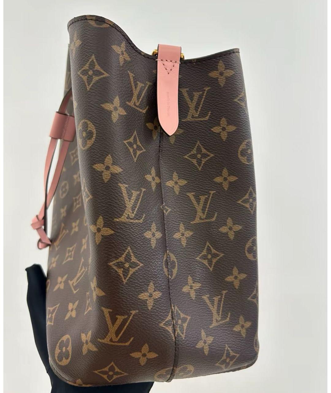 LOUIS VUITTON Коричневая канва сумка тоут, фото 4