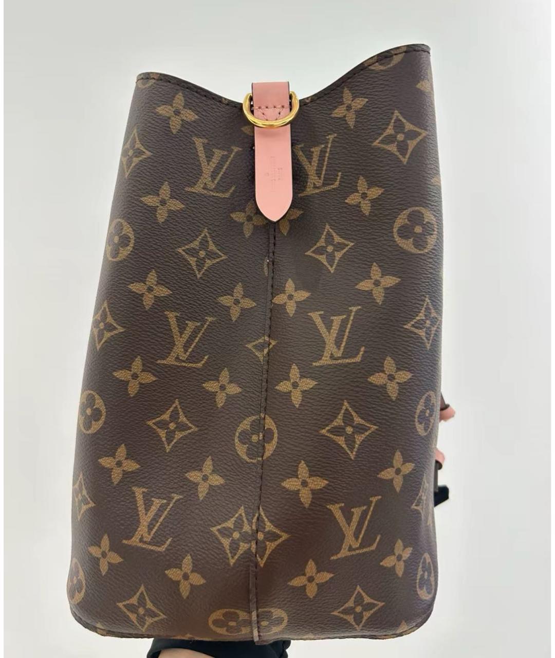 LOUIS VUITTON Коричневая канва сумка тоут, фото 3