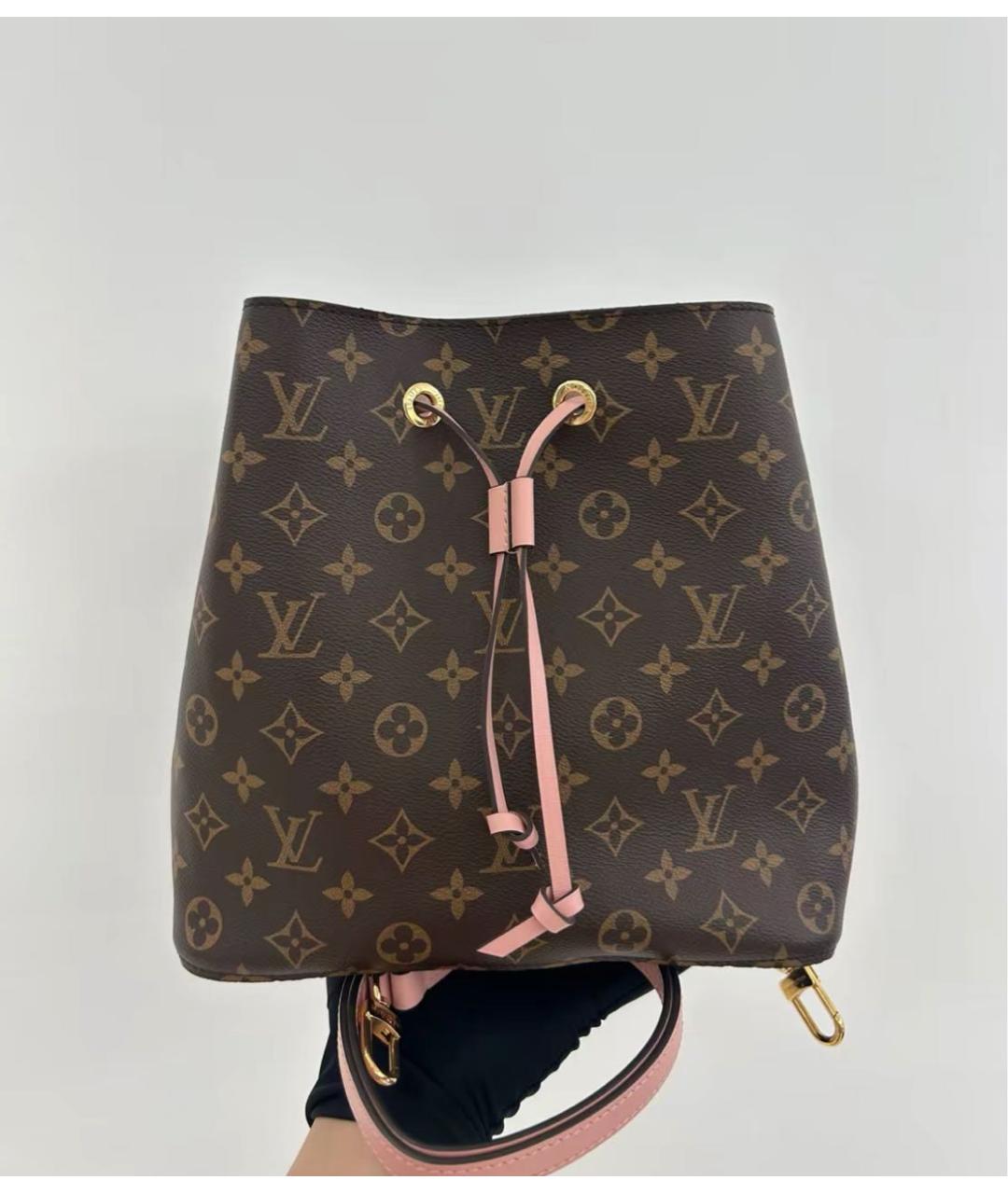 LOUIS VUITTON Коричневая канва сумка тоут, фото 9