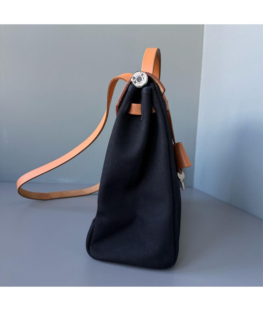 HERMES Коричневая тканевая сумка через плечо, фото 2