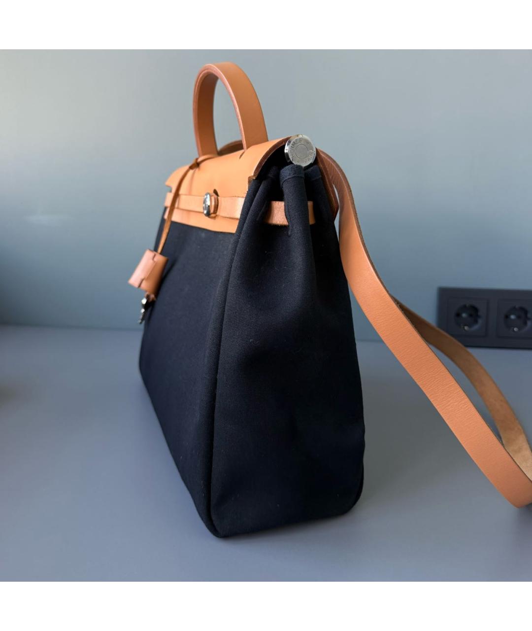 HERMES Коричневая тканевая сумка через плечо, фото 3