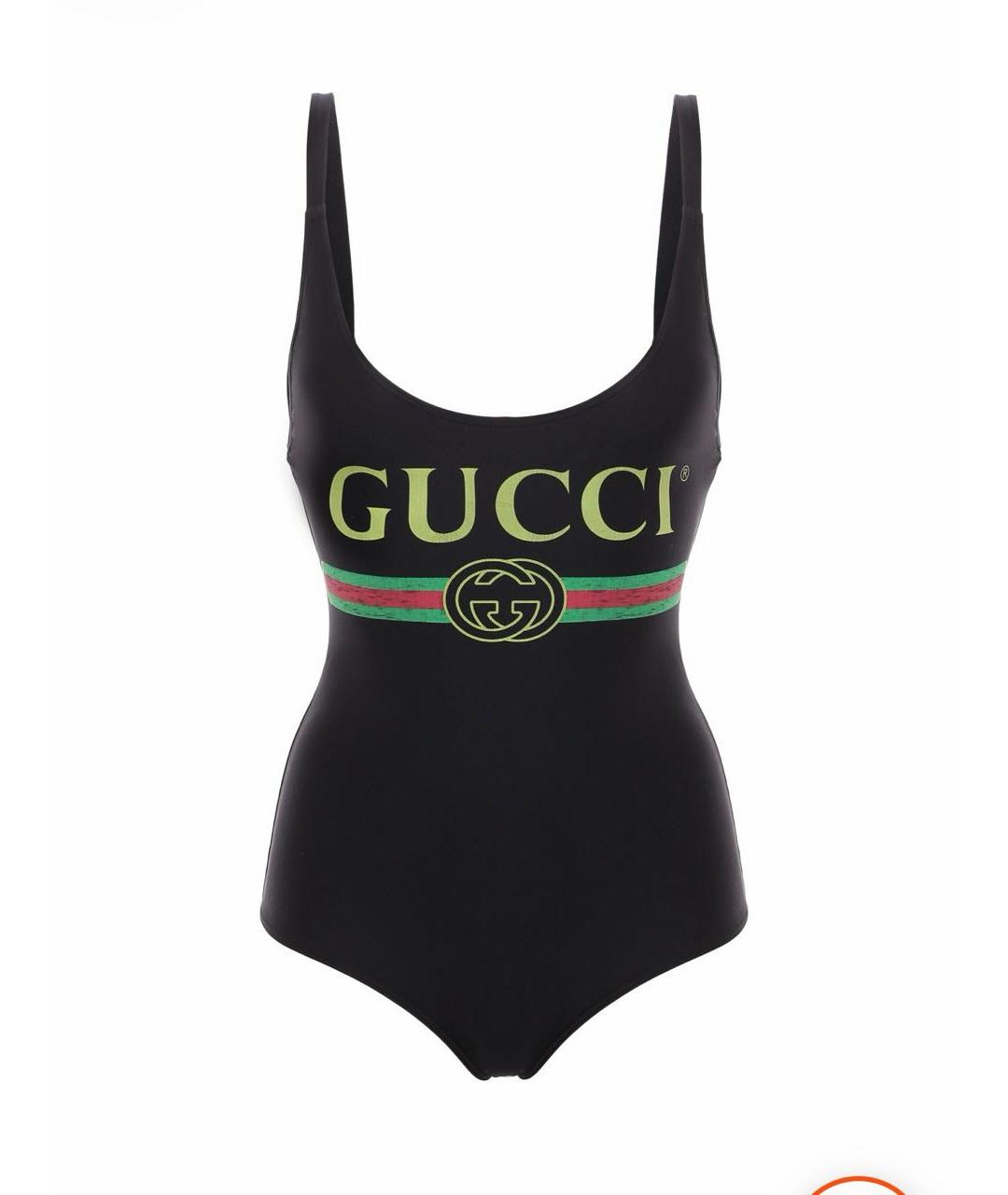 GUCCI Черный полиамидовый купальник, фото 1