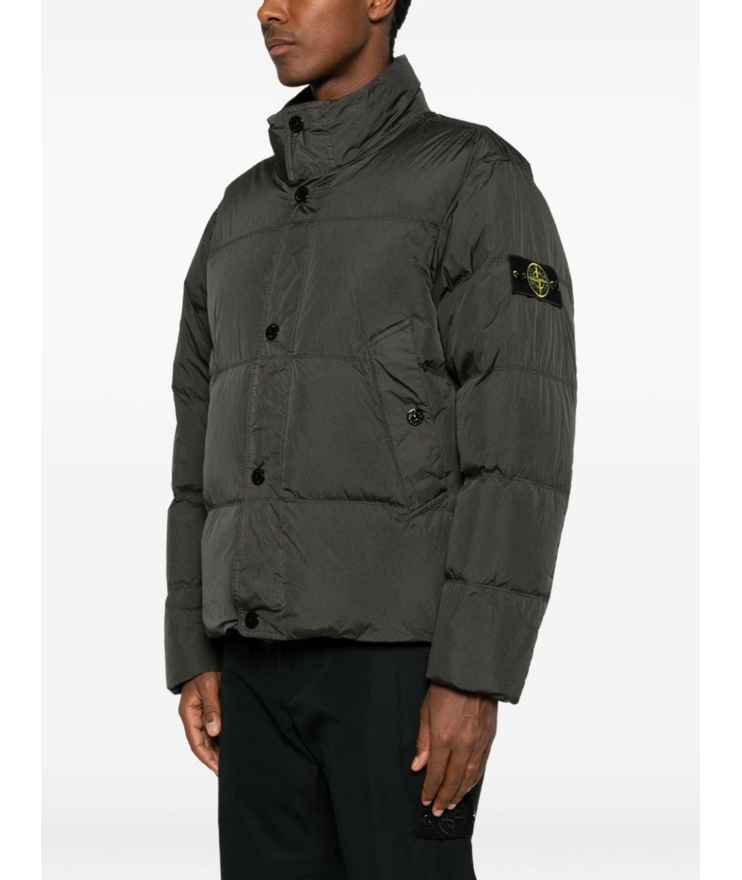 STONE ISLAND Серая полиамидовая куртка, фото 5