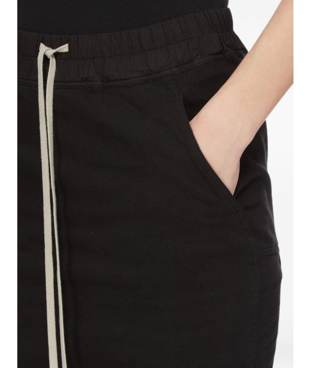RICK OWENS DRKSHDW Черная хлопковая юбка макси, фото 2
