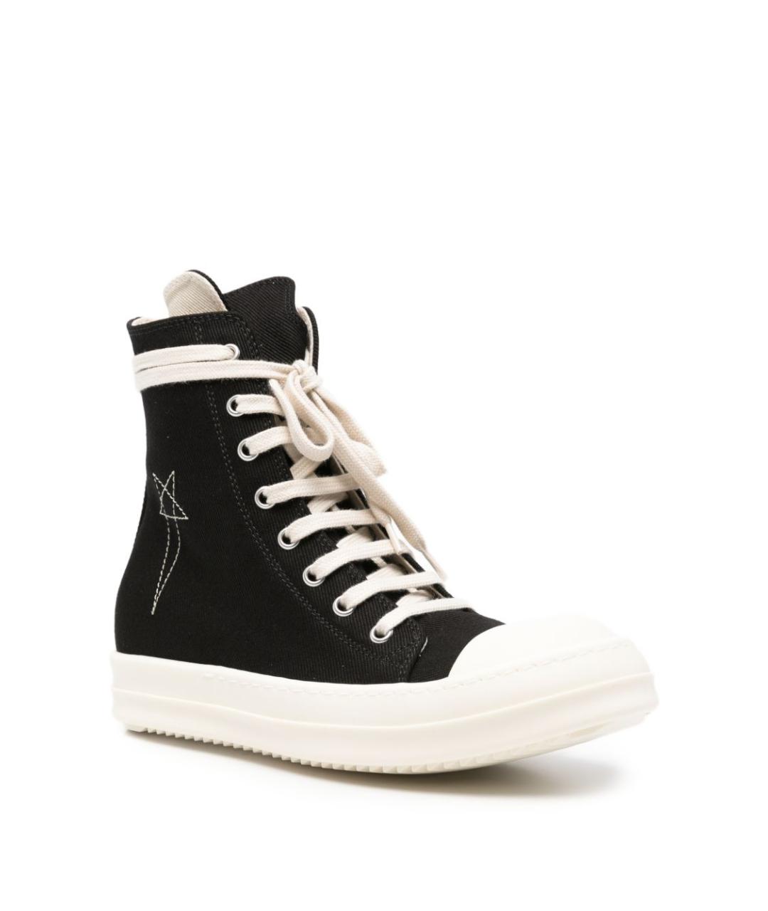 RICK OWENS DRKSHDW Черные текстильные кеды, фото 2