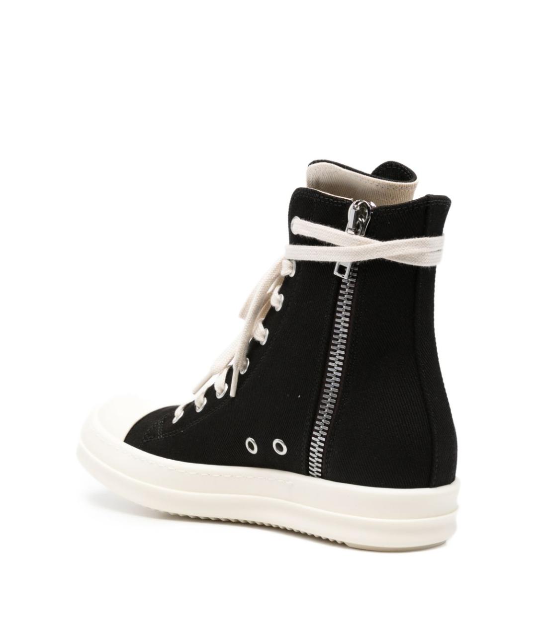 RICK OWENS DRKSHDW Черные текстильные кеды, фото 3
