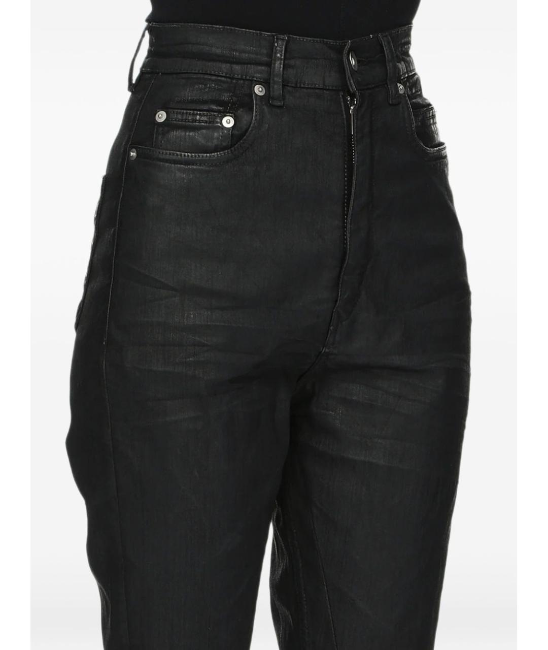 RICK OWENS DRKSHDW Черные хлопковые джинсы клеш, фото 3