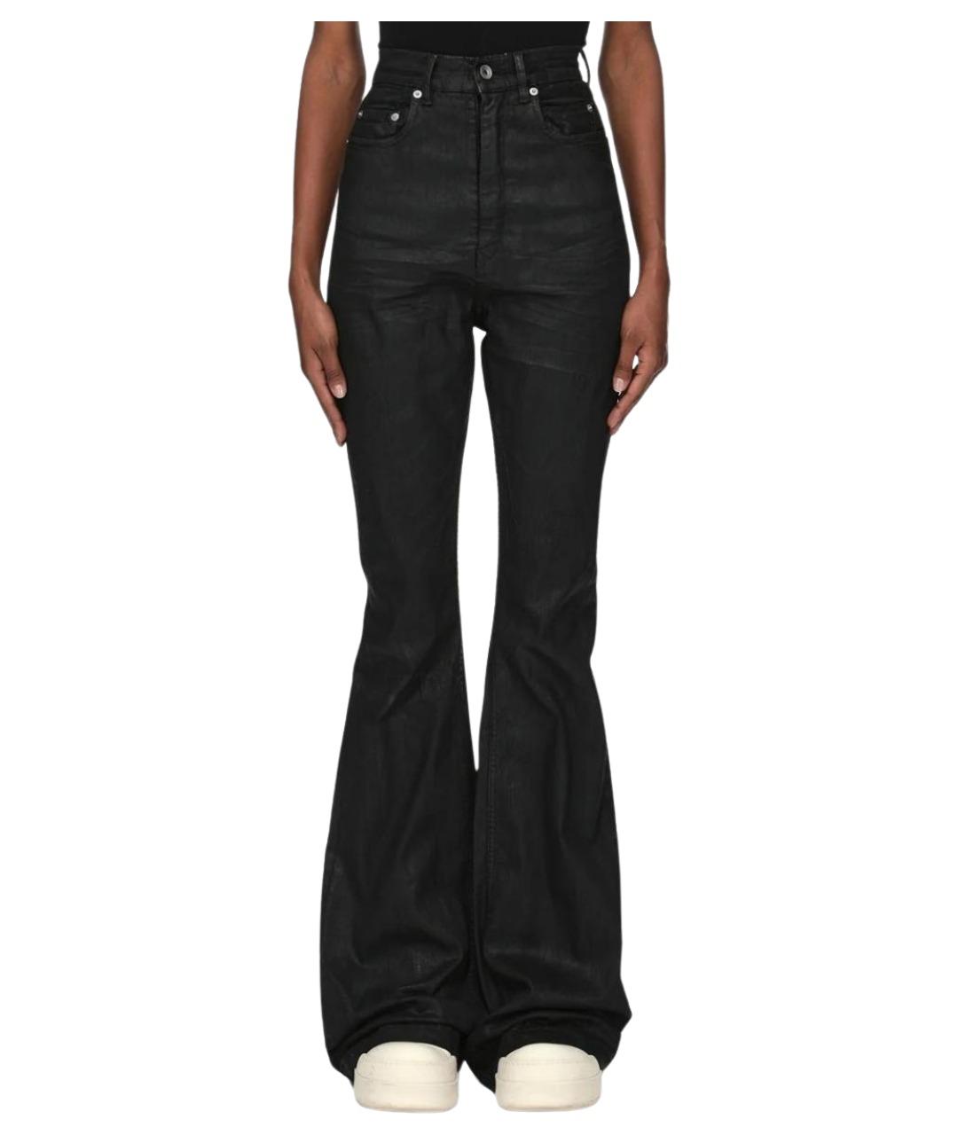 RICK OWENS DRKSHDW Черные хлопковые джинсы клеш, фото 1