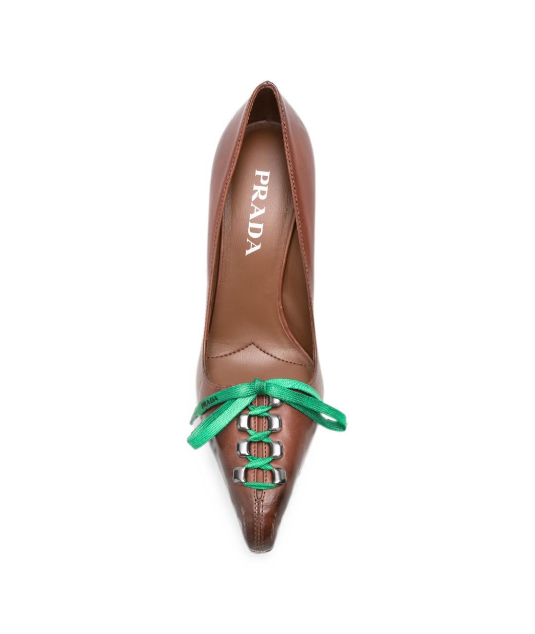 PRADA Коричневые туфли, фото 2