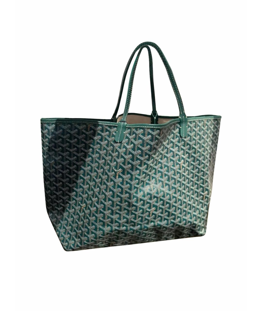 GOYARD Зеленая канва сумка тоут, фото 1
