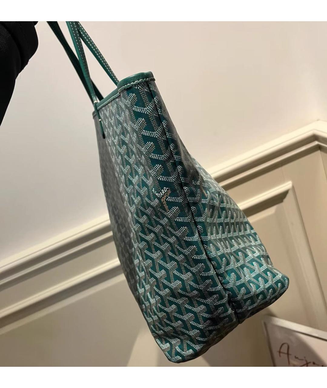 GOYARD Зеленая канва сумка тоут, фото 4