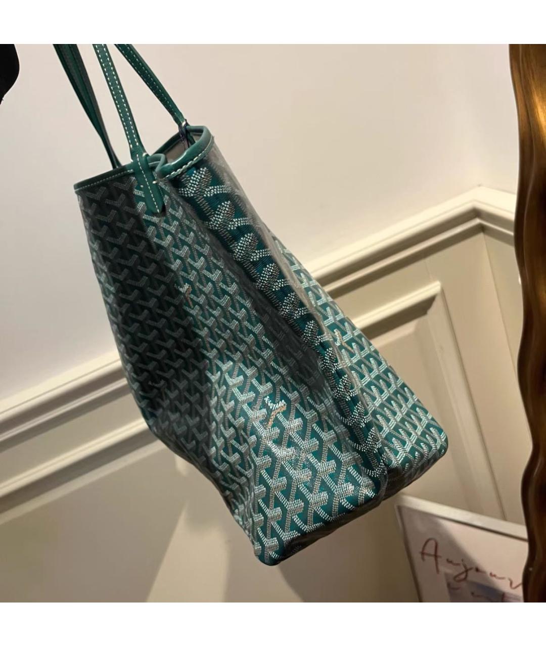 GOYARD Зеленая канва сумка тоут, фото 3