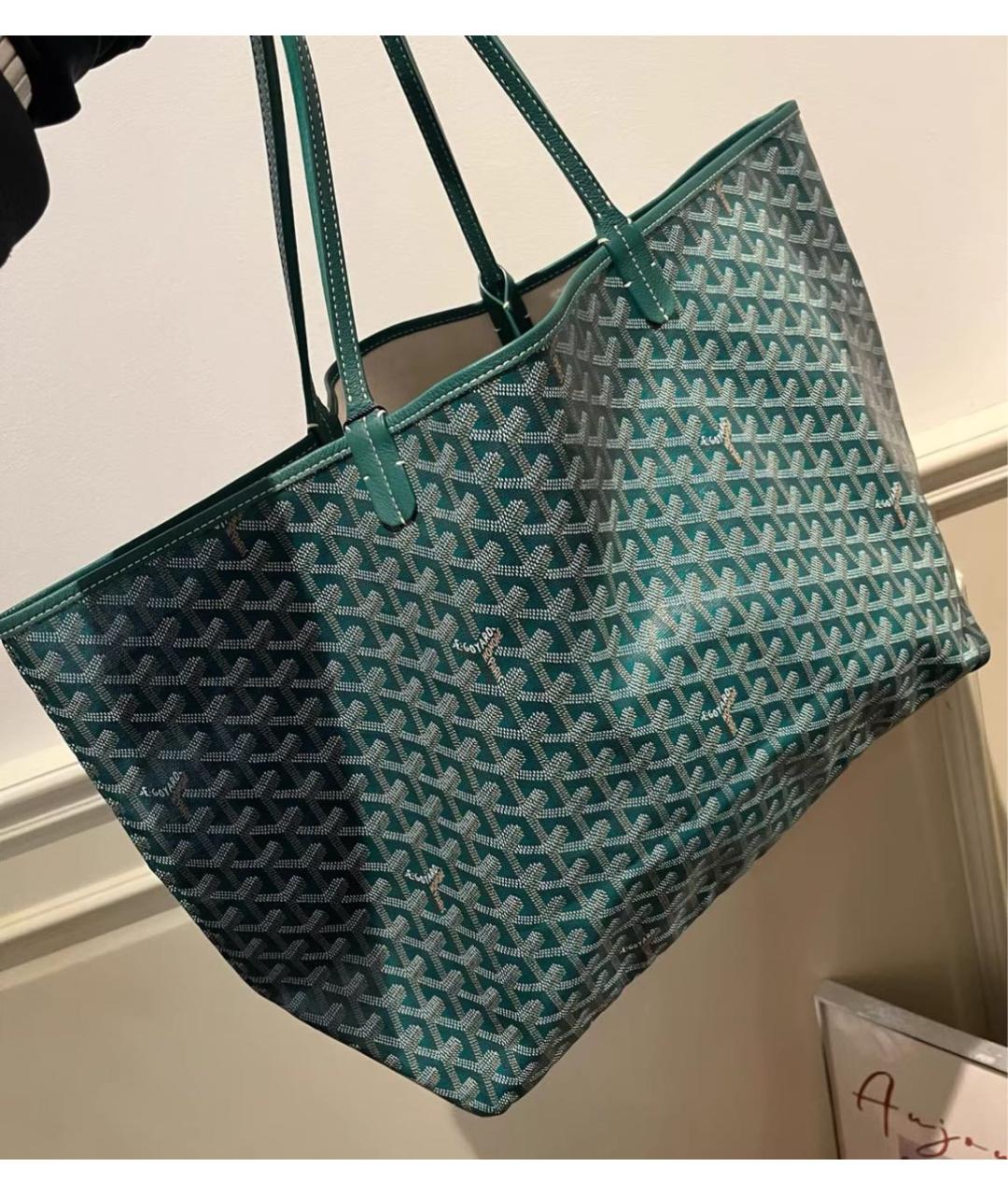 GOYARD Зеленая канва сумка тоут, фото 2