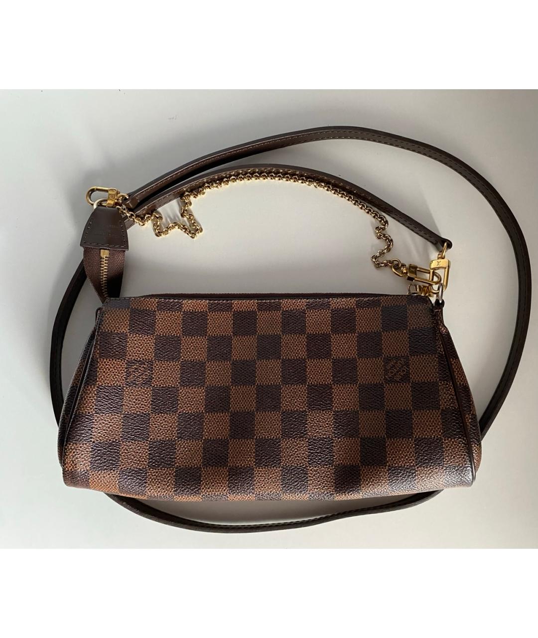 LOUIS VUITTON Коричневая канва сумка через плечо, фото 3