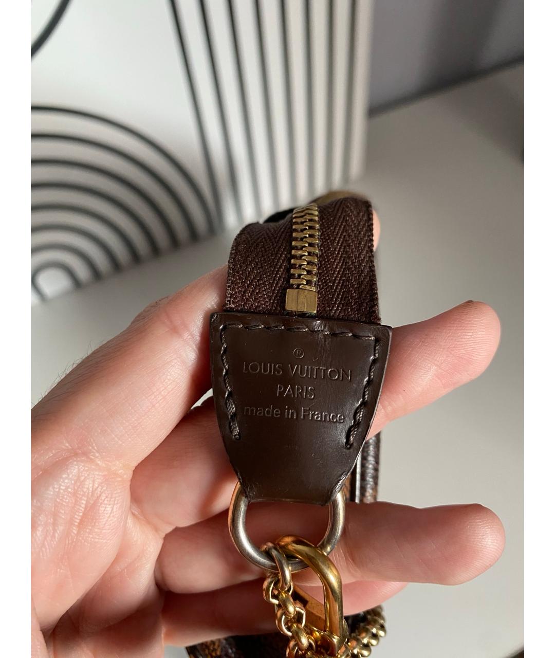 LOUIS VUITTON Коричневая канва сумка через плечо, фото 6