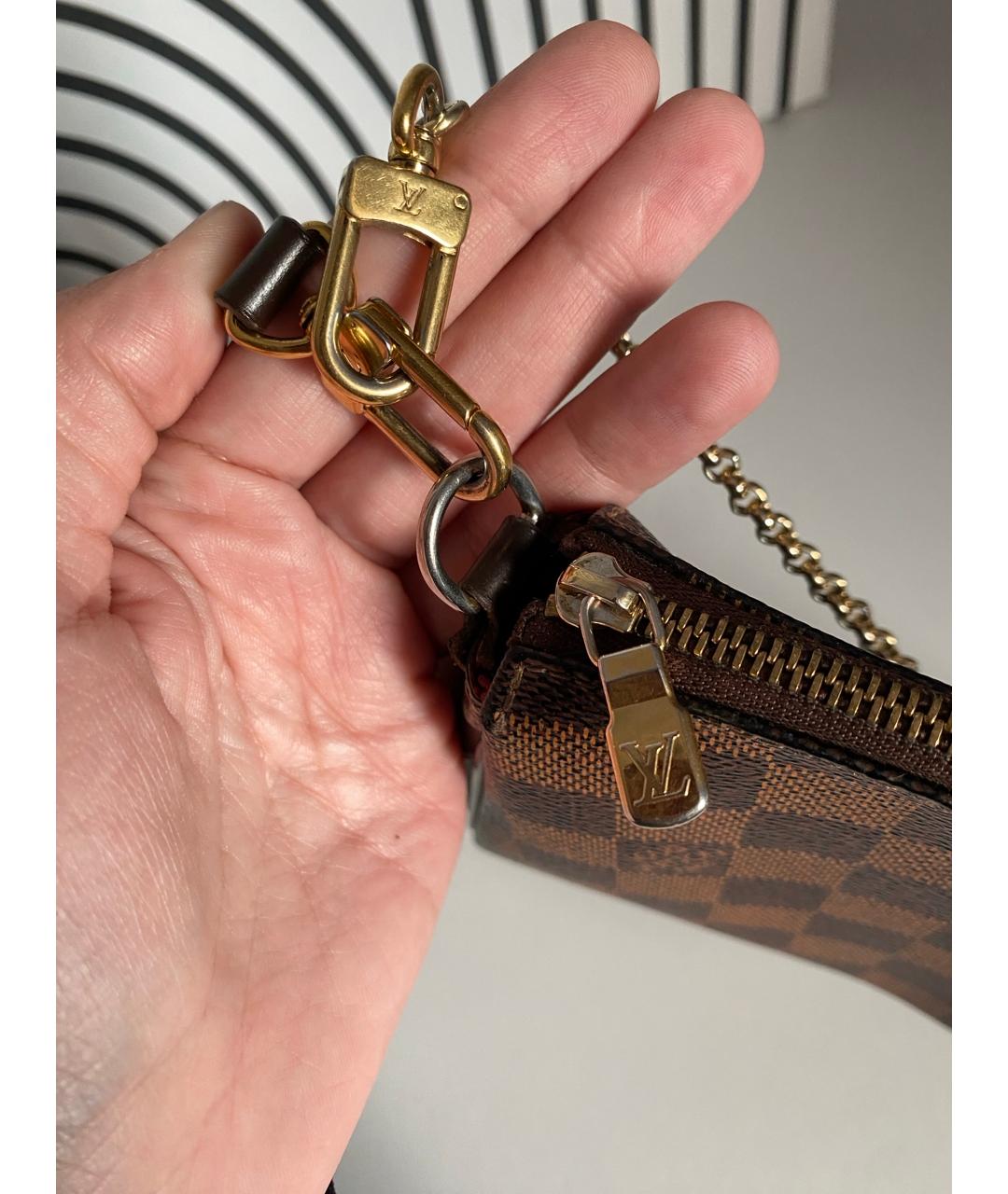 LOUIS VUITTON Коричневая канва сумка через плечо, фото 5