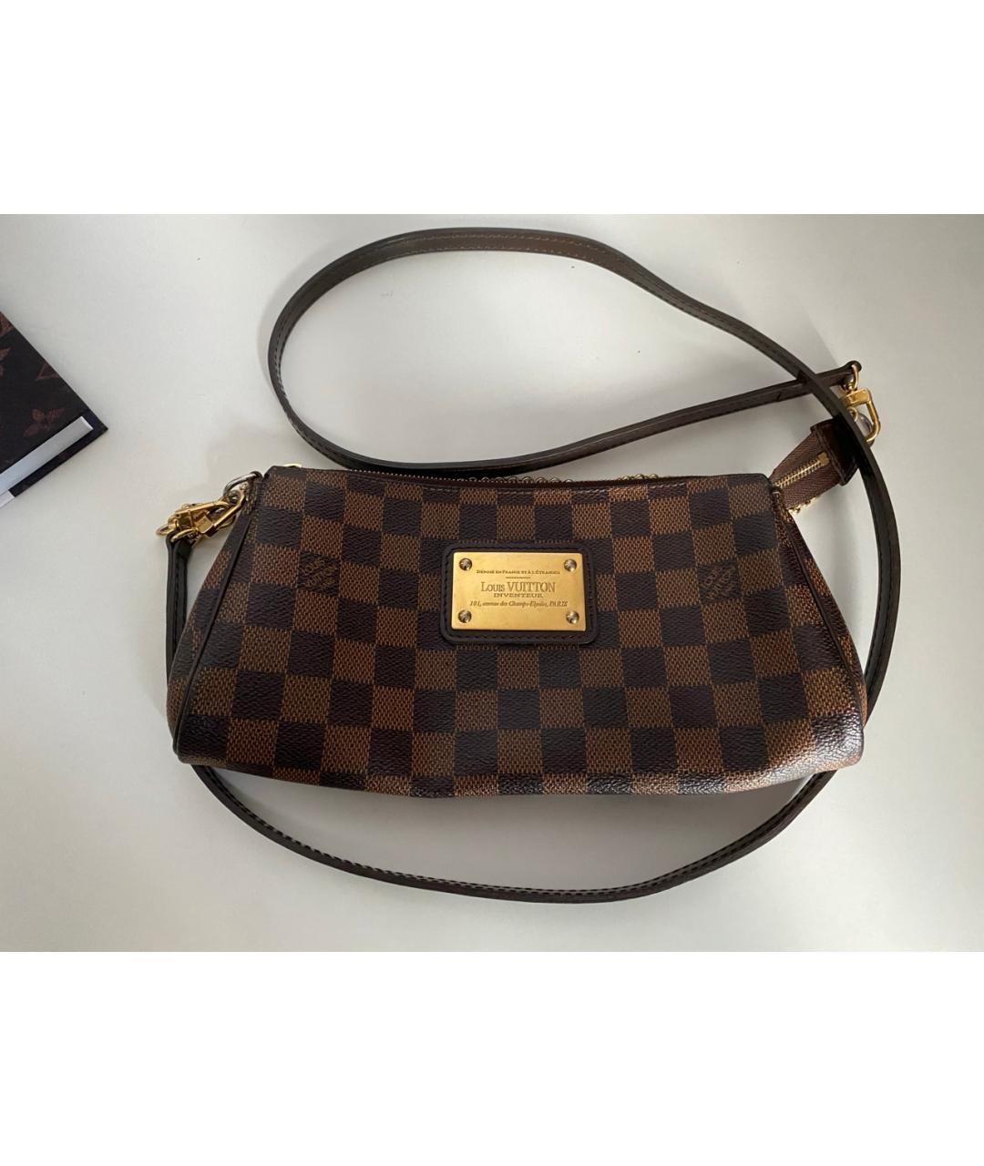 LOUIS VUITTON Коричневая канва сумка через плечо, фото 8