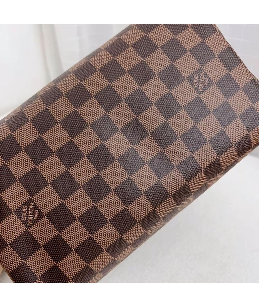 LOUIS VUITTON Коричневая канва сумка с короткими ручками, фото 5
