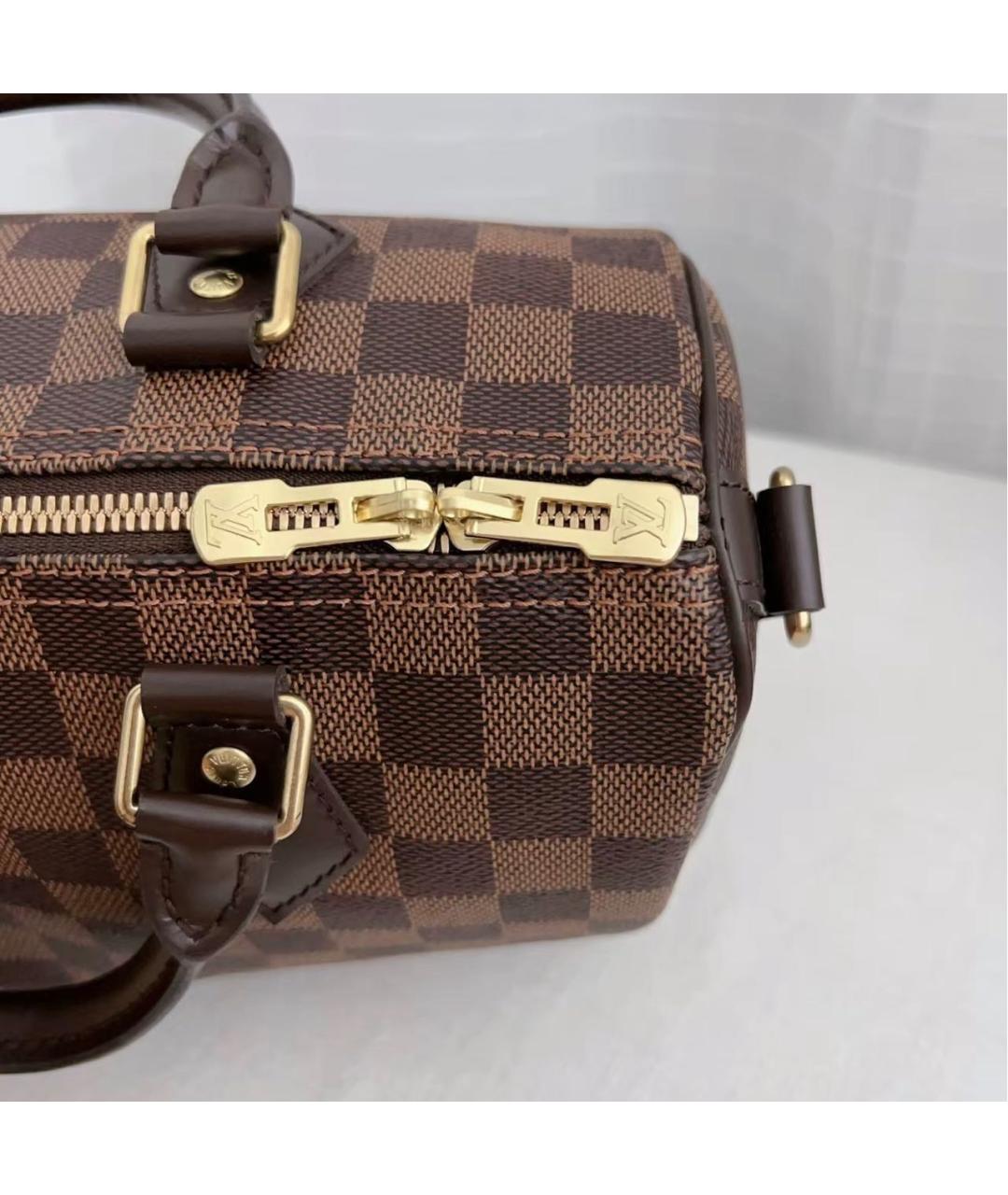 LOUIS VUITTON Коричневая канва сумка с короткими ручками, фото 6