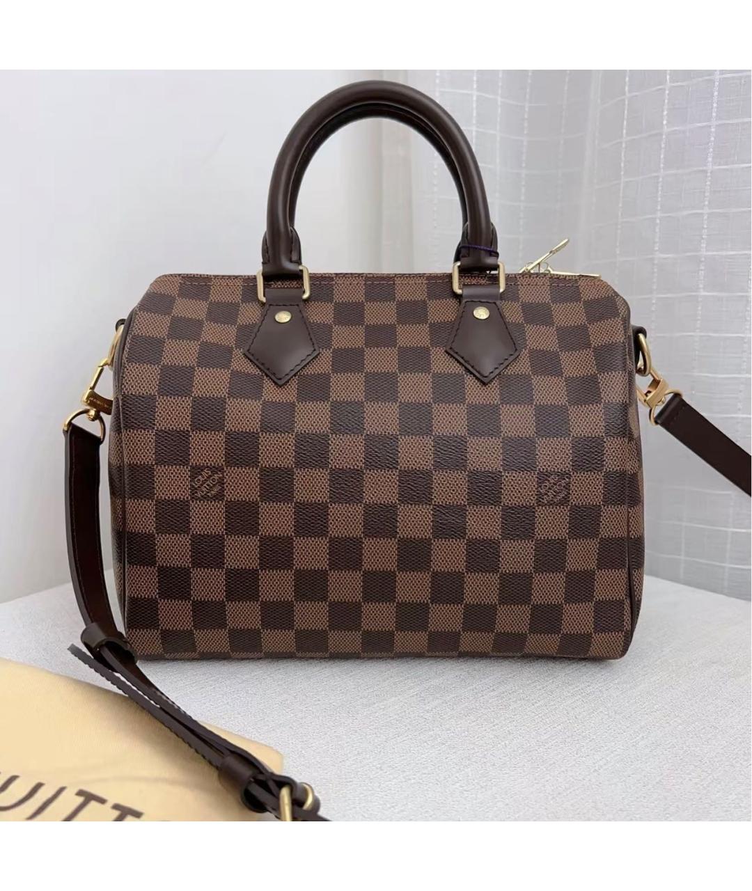 LOUIS VUITTON Коричневая канва сумка с короткими ручками, фото 2