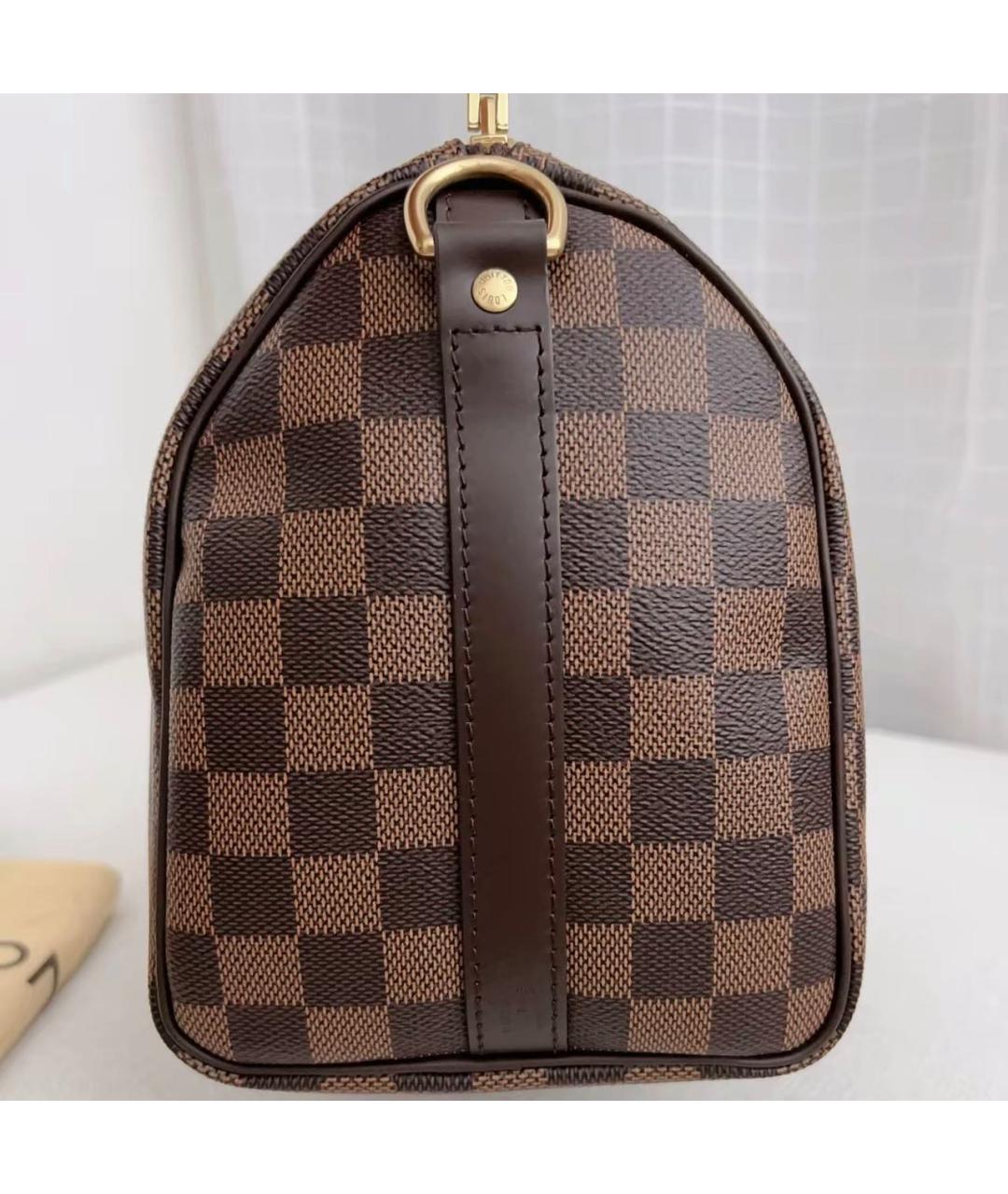LOUIS VUITTON Коричневая канва сумка с короткими ручками, фото 4